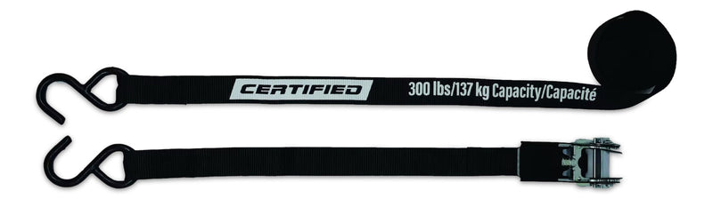 Certified 900-lb Ratchet Standard-Duty Tie Down Strap, 1-in x 15-ft, 1-pk C4