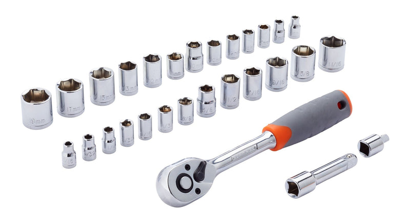 Certified Socket and Ratchet Set, 29-pc D4