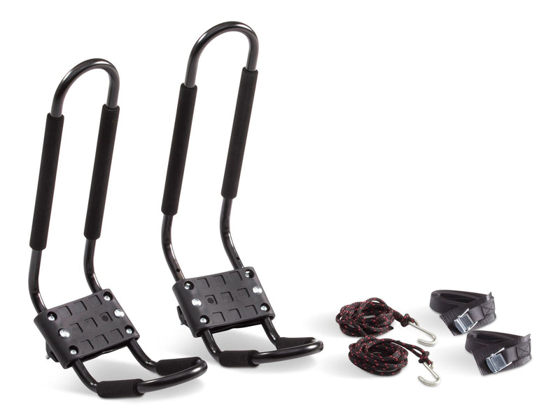 Certified Universal J-Rack Rooftop Mount Kayak Carrier, 2 Kayak Storage Capacity, Black W4