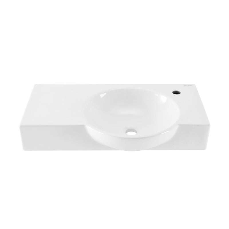 Chateau Right Side Faucet Wall-Mount Bathroom Sink, 30-in M4
