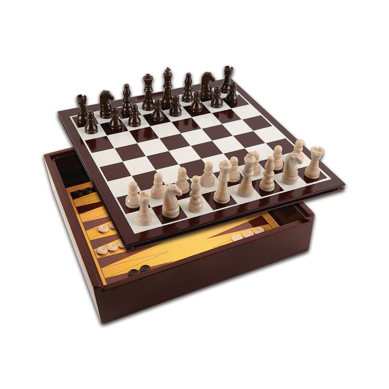 Classic 10-in-1 Wooden Game Set with Durable Storage Box I7
