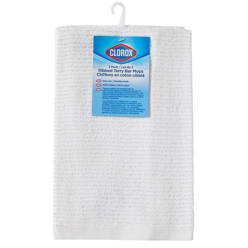 Clorox Ribbed Terry Bar Mop Kitchen Set, 16-in x19-in, 3-pk O1