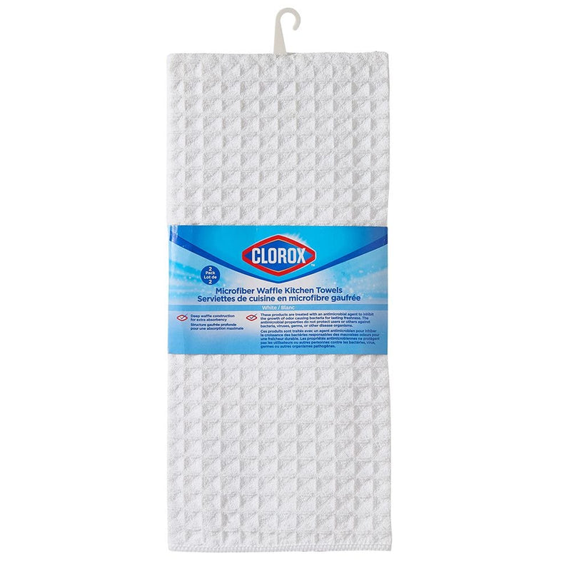Clorox Waffle Microfiber Towel Kitchen Set, 16-in x 26-in, 2-pk H7