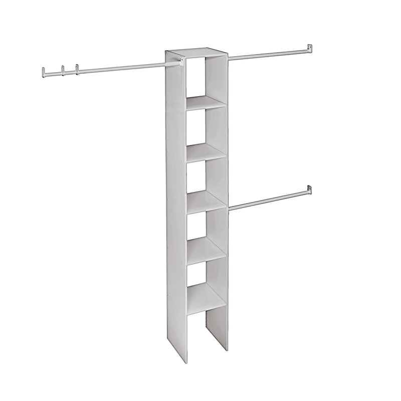 ClosetMaid Expandable Closet Organizer Kit with 3-Closet Rod, White, 12-in Z7