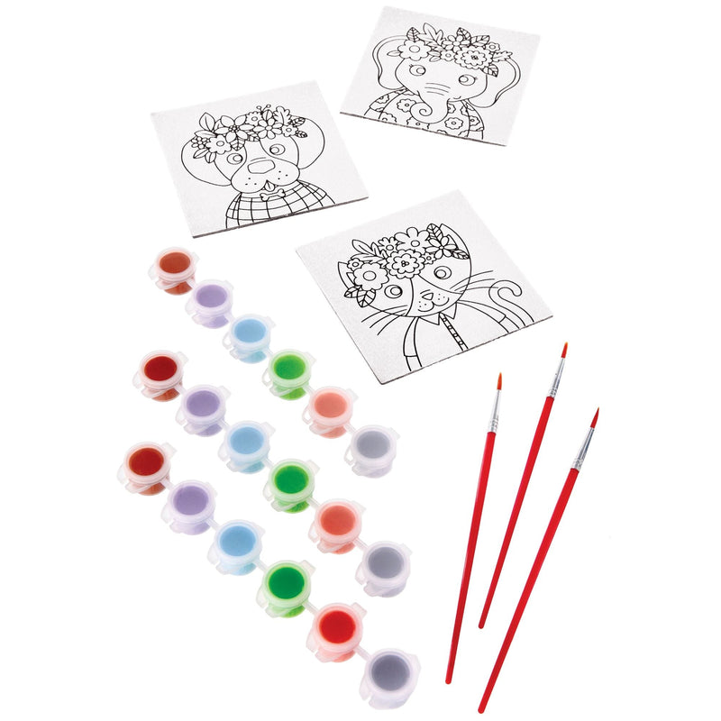 Colour Your Own Canvas Animal Set, 8-ct W7