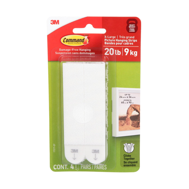 Command 20-lb White Picture Hanging Strips, Pairs, X-Large Strips Q9