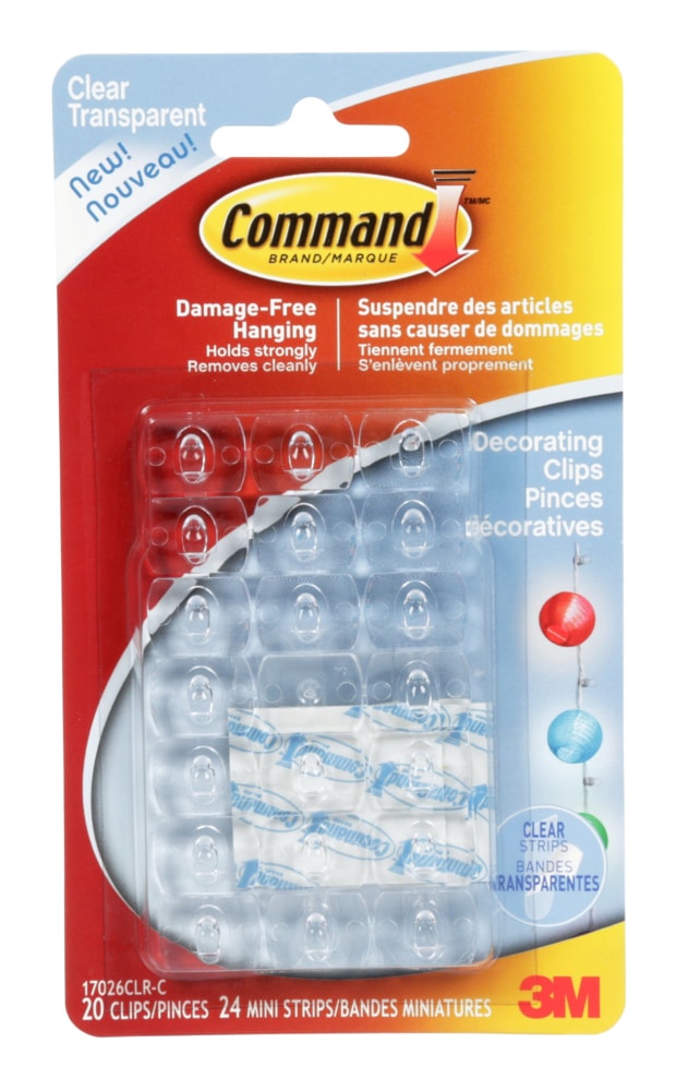 Command Clear Décor Clips and Strips, Damage Free Hanging J6