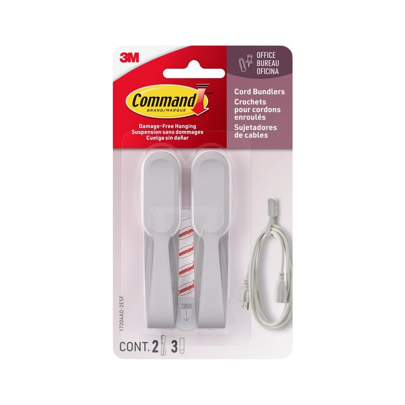 Command Cord Bundlers, 2pk, Grey H7