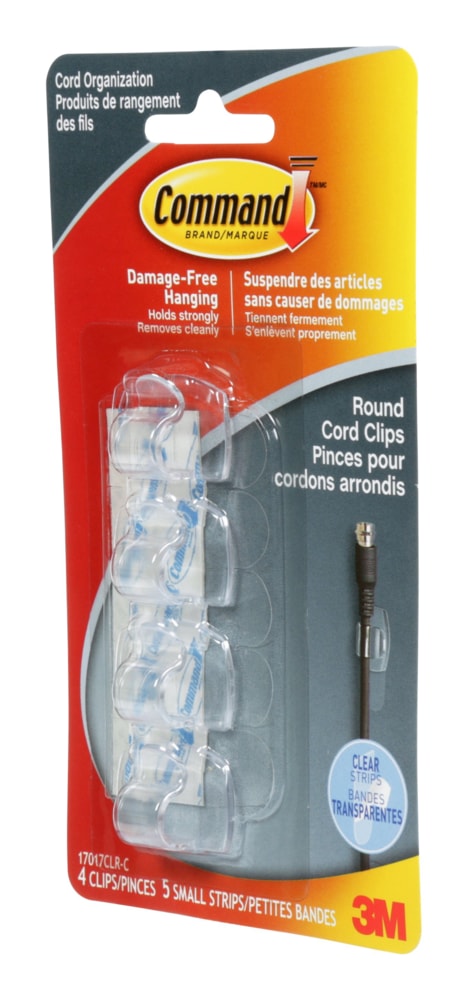 Command Cord Clips, For Electronic Cord, Damage Free T3
