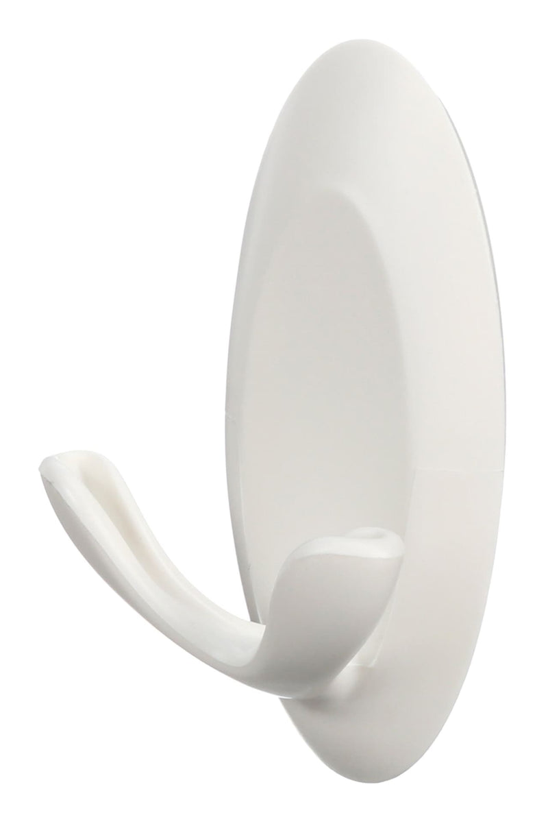 Command Decorative Quartz Double Hook with Adhesive Strips, White, 3-lbs, 2 Strips Per Pack W8