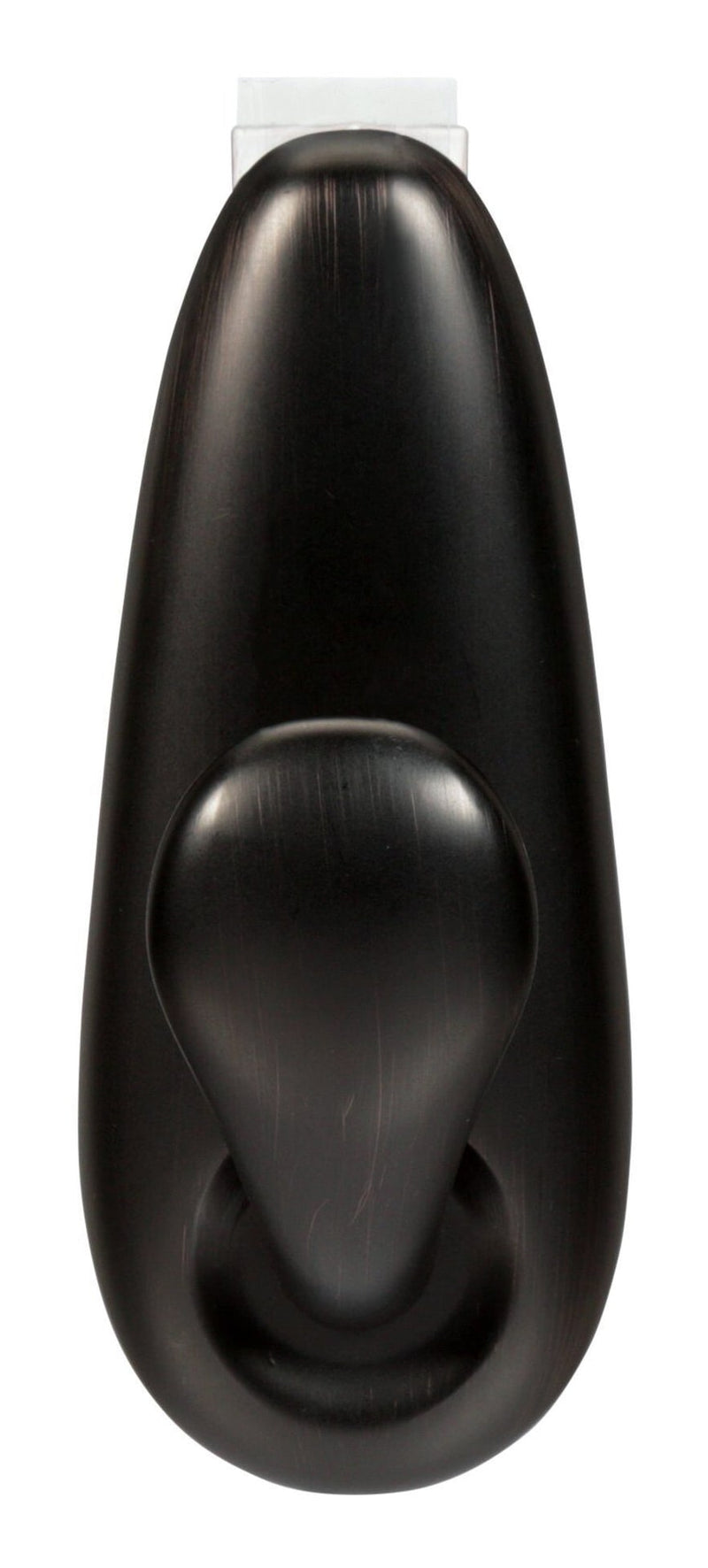 Command Large Decorative Metallic Hook with Adhesive Strips, Oil Rubbed Bronze, 5-lbs, 1 Strip per Pack N3