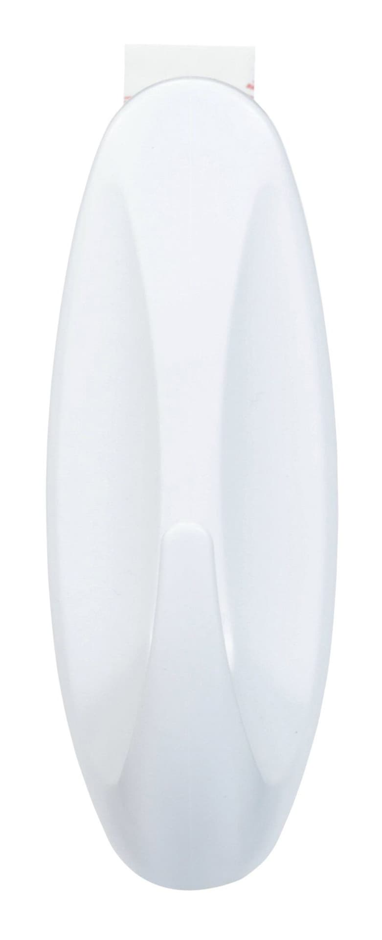 Command Large Designer Hook with Adhesive Strips, White, 5-lbs, 1 Strip per Pack D4
