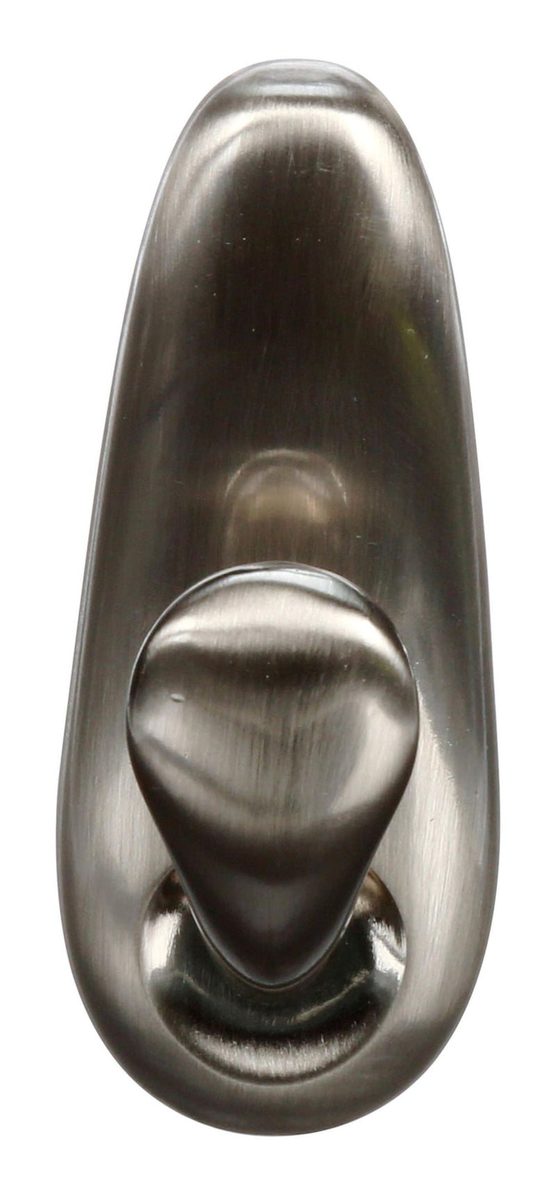 Command Medium Decorative Metal Hook with Adhesive Strips, Brushed Nickel, 3-lbs, 1 Strip per Pack N4