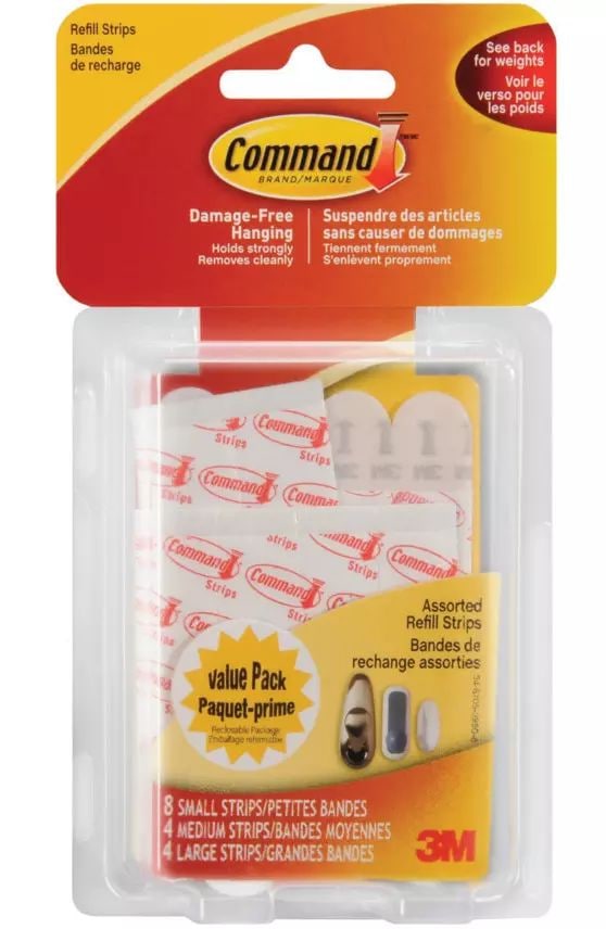 Command Removable Hook With Replacement Strips, Damage Free Hanging, Reusable A3
