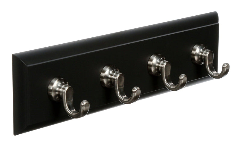 Command Slate 4-Hook Key Rail Organizer with Adhesive Strips, 2-lbs P3