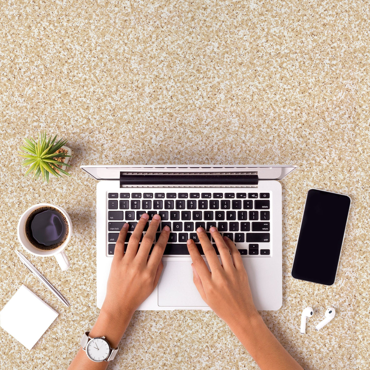 Con-Tact Creative Covering Removable Adhesive Shelf/Drawer Liner, Beige Granite, 18-in x 9-ft
