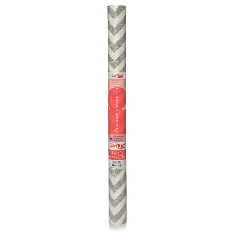 Con-Tact Creative Covering Removable Adhesive Shelf/Drawer Liner, Chevron, 18-in x 9-ft J1