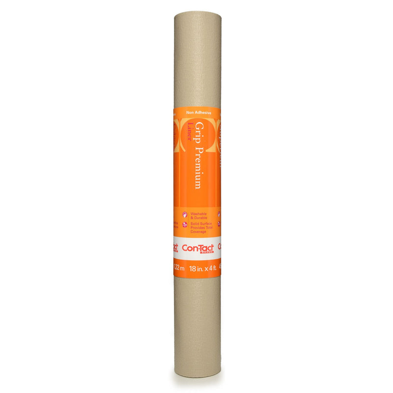 Con-Tact Grip Premium Non-Adhesive Cushioned Shelf/Drawer Liner, Taupe, 18-in x 4-ft M0