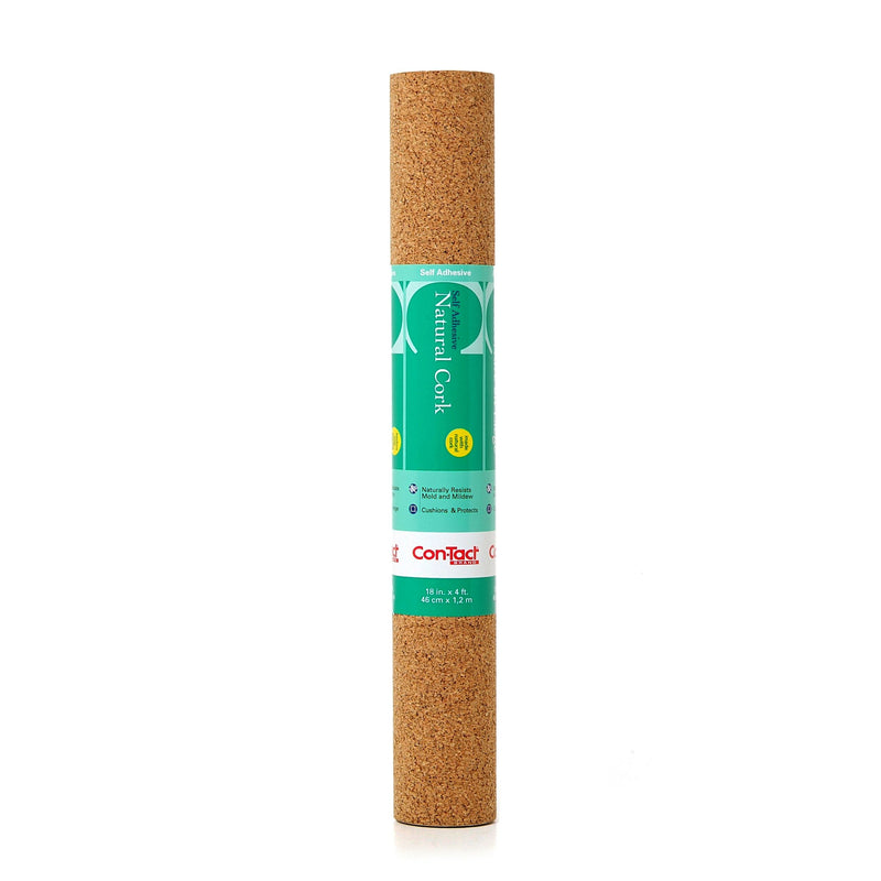 Con-Tact Self-Adhesive Multi-Use Cork Shelf/Drawer Liner & Bulletin/Message Board, 18-in x 4-ft V7