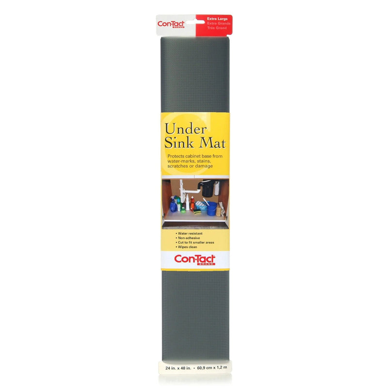 Con-Tact Under Sink Mat Non-Adhesive Water-Resistant Cabinet/Shelf Liner, Clear, 24 x 48-in L0