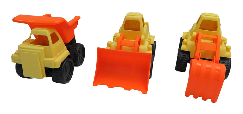 Construction Vehicles Floating Plastic Water Toy, Yellow/Orange, Assorted, Ages 2+, for Summer/Beach Activities Q9