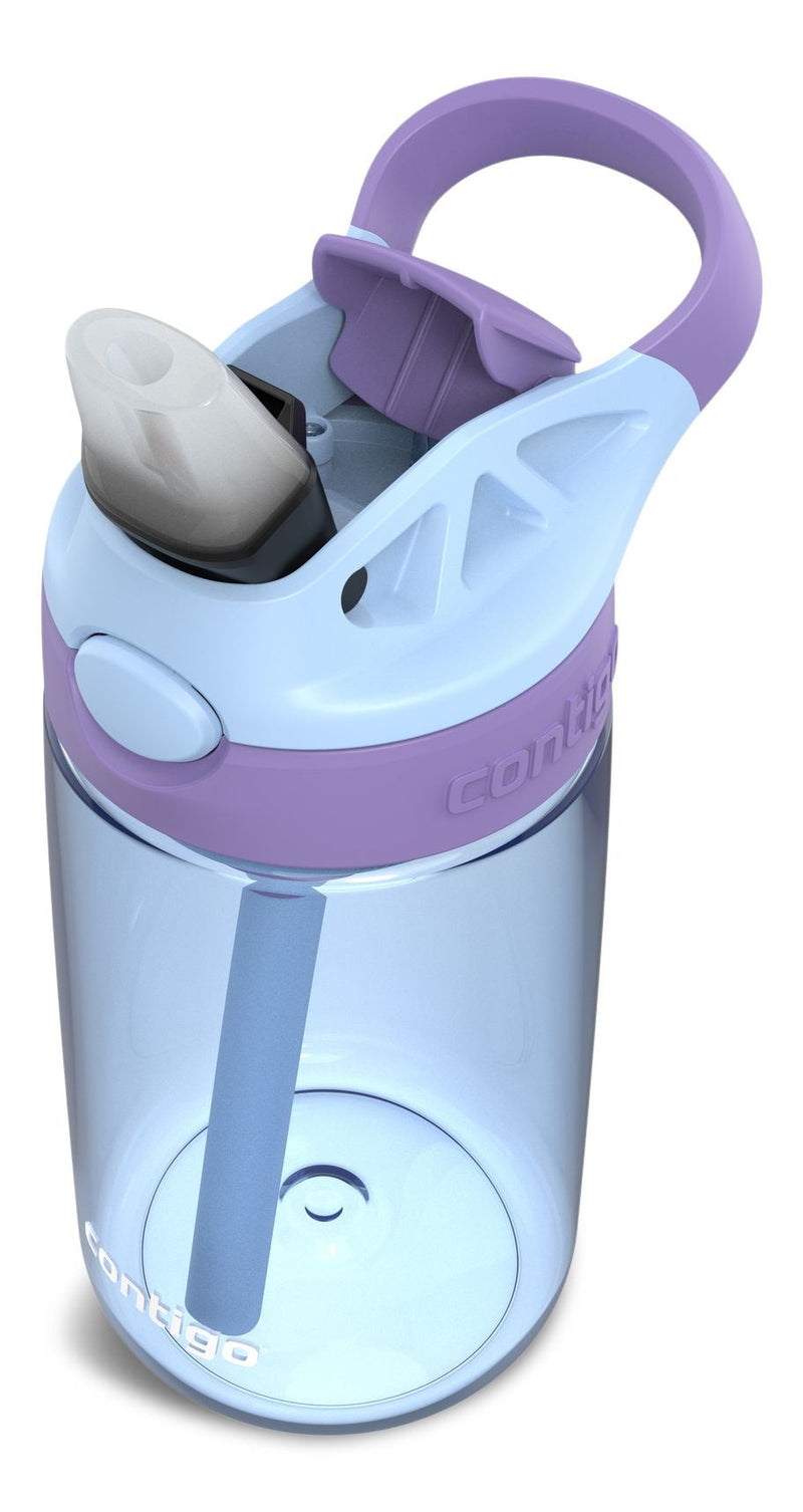 Contigo Aubrey Kids' Water Bottle, 14-oz, Periwinkle/Amethyst, with AUTOSPOUT Lid & Straw F6