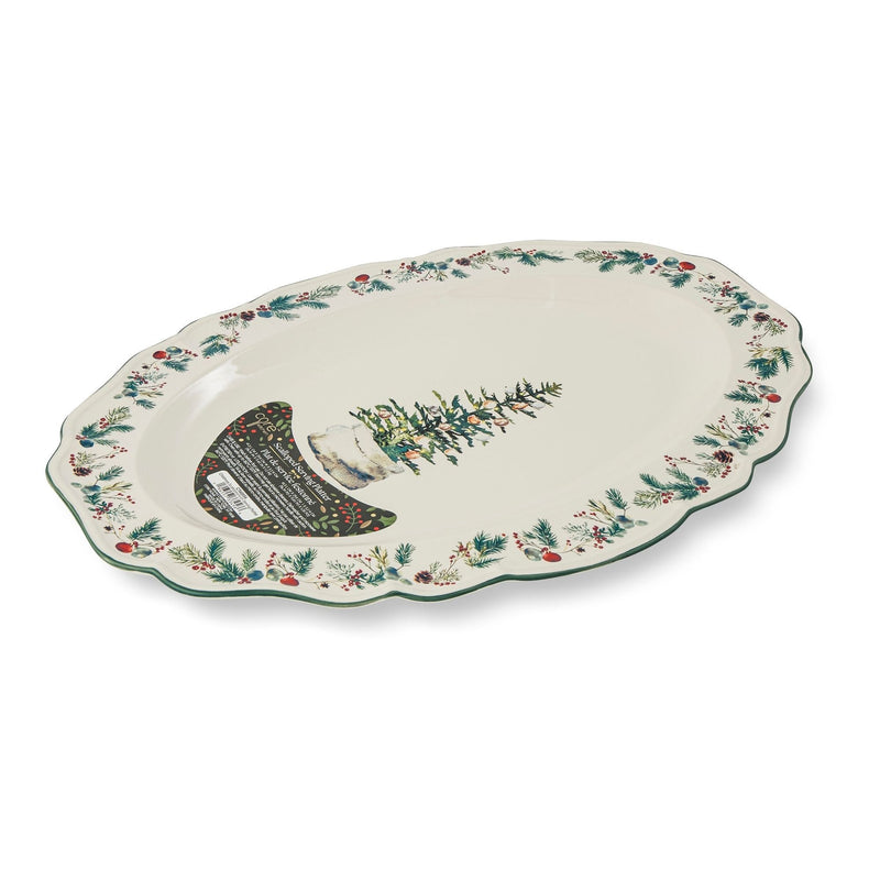 Core Home 29-cm Dishwasher Safe Winter Berry Serving Platter M8