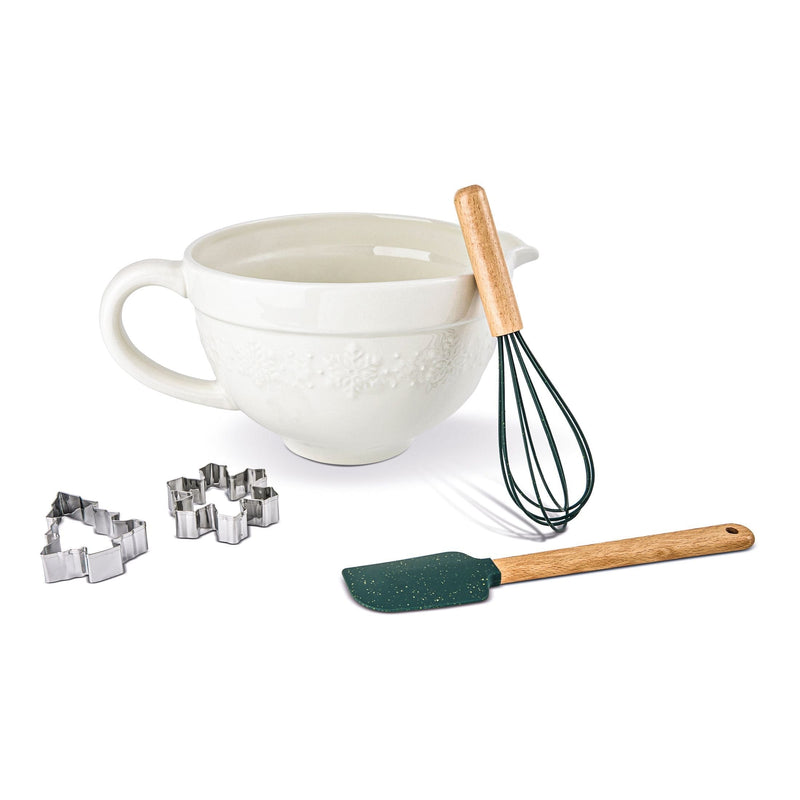 Core Home Snowflake Baking Set with Bamboo Handles, 5-pc X2