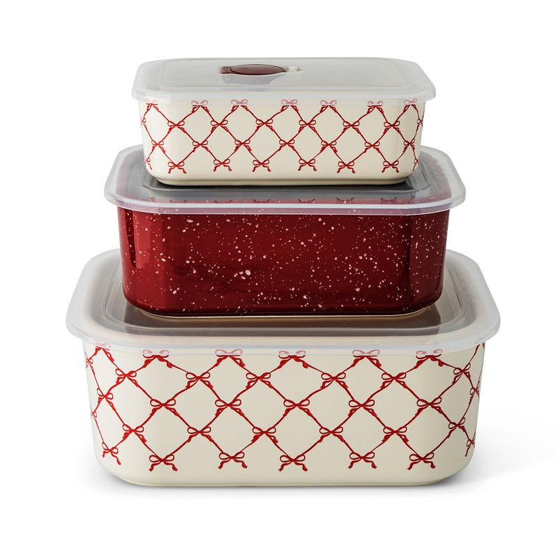 Core Kitchen Red Stackable Rectangular Baking Dishes, 6-pc E4
