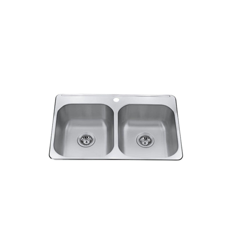 CraftX 31x20x8-in Brushed Satin Stainless Steel Drop-in Sink K8