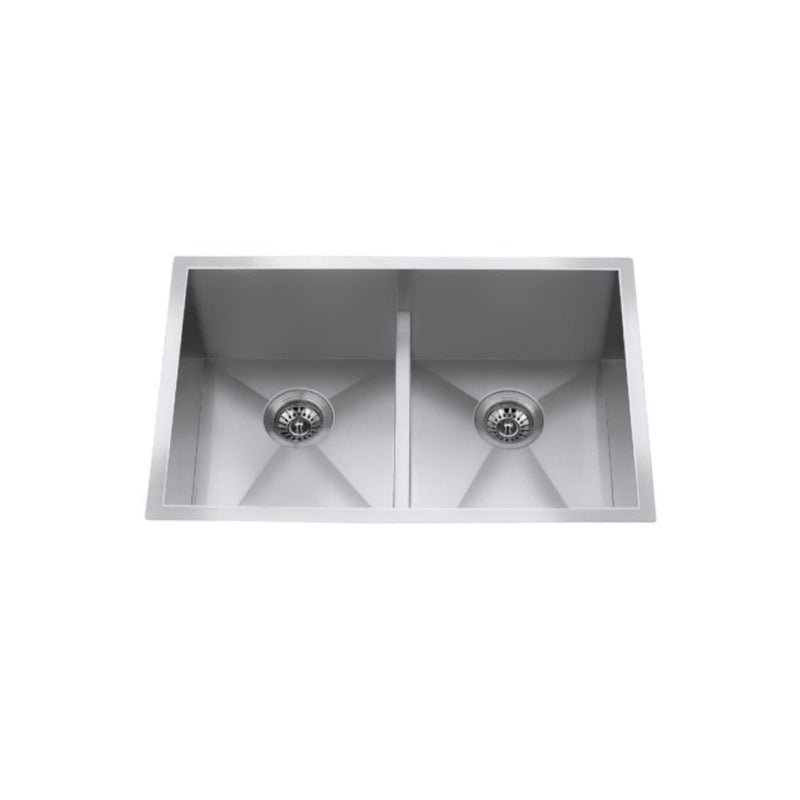 CraftX CXZD772L 29-in Low Divide Stainless Steel Double Bowl Sink A4