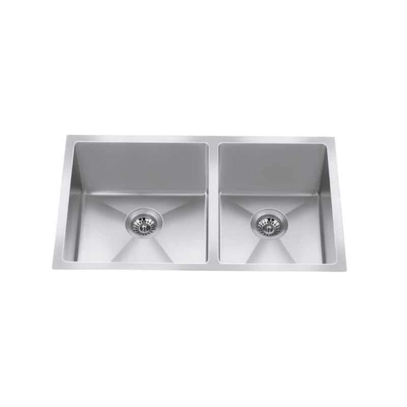 CraftX CXZD881L 32-in Low Divide Stainless Steel Double Bowl Sink D8