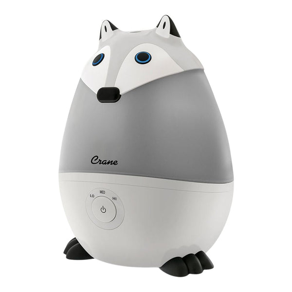Crane Pediatric Cool Mist Humidifier with Vapor Tray and Diffuser, Raccoon U1