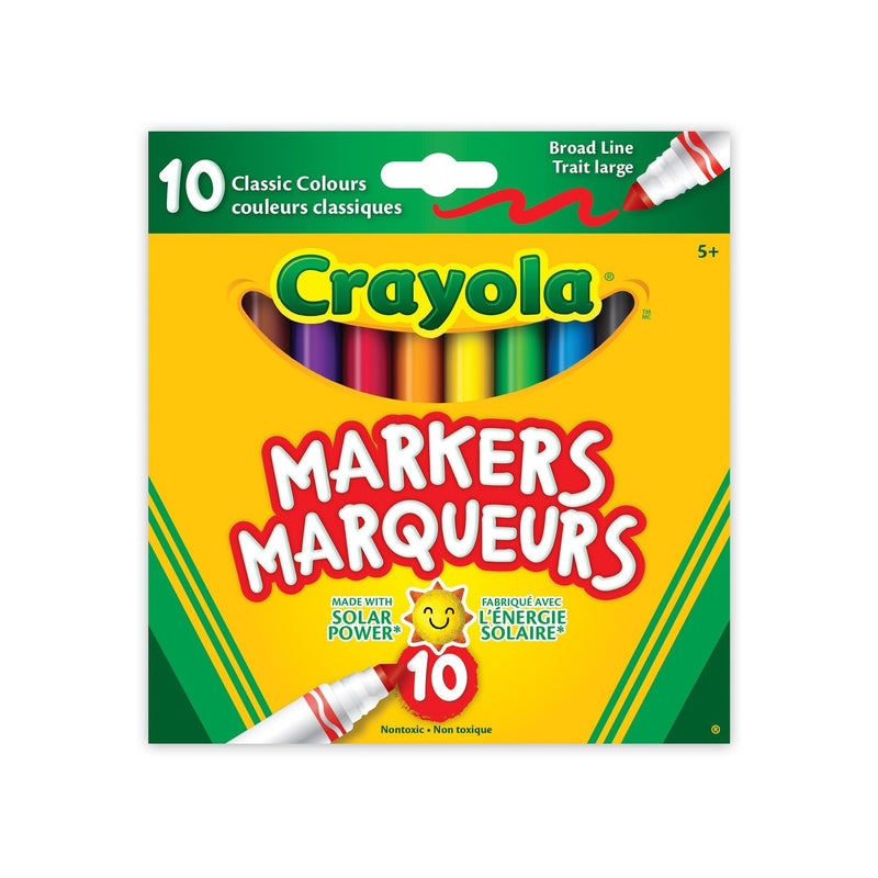 Crayola Broad Line Original Marker, 10 Pieces, Multicolour P9