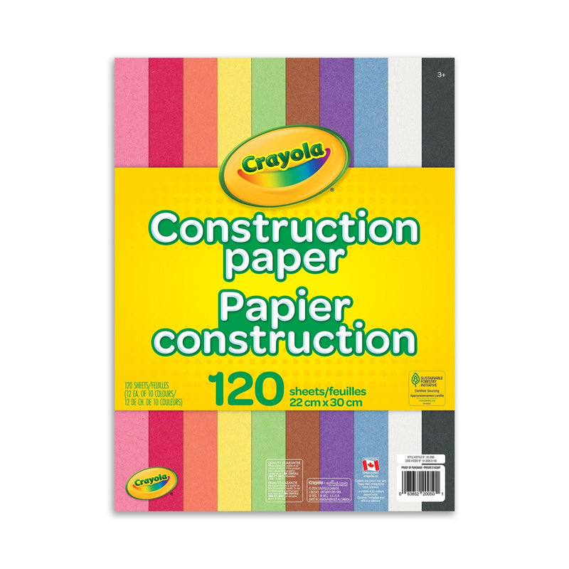 Crayola Construction Paper, 120 Count, Multicolour L3