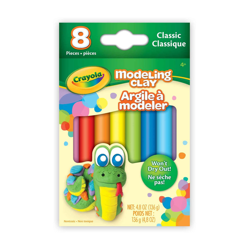 Crayola Modeling Clay, Multi-Coloured, 8-pk, Ages 4+, for Arts & Crafts/Birthday Favour E9