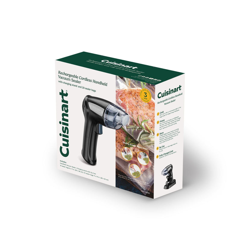 Cuisinart Cordless Handheld Vacuum Sealer with 20 Bags, Black F8