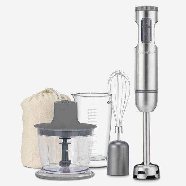 Cuisinart SmartStick 2-Speed Corded Hand Blender with Chopper & Whisk Attachments, Stainless Steel G9