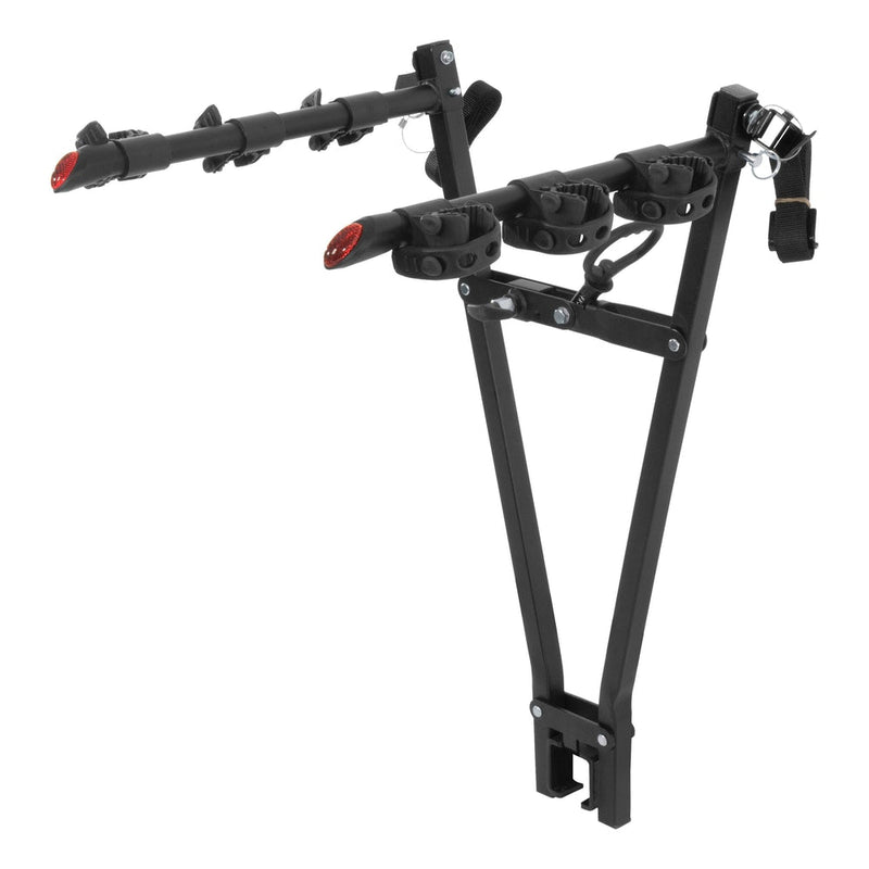 CURT 18013 Clamp-On 3-Bike Hitch Mount Bike Rack, Fits Over 2-in Receiver, Black F4