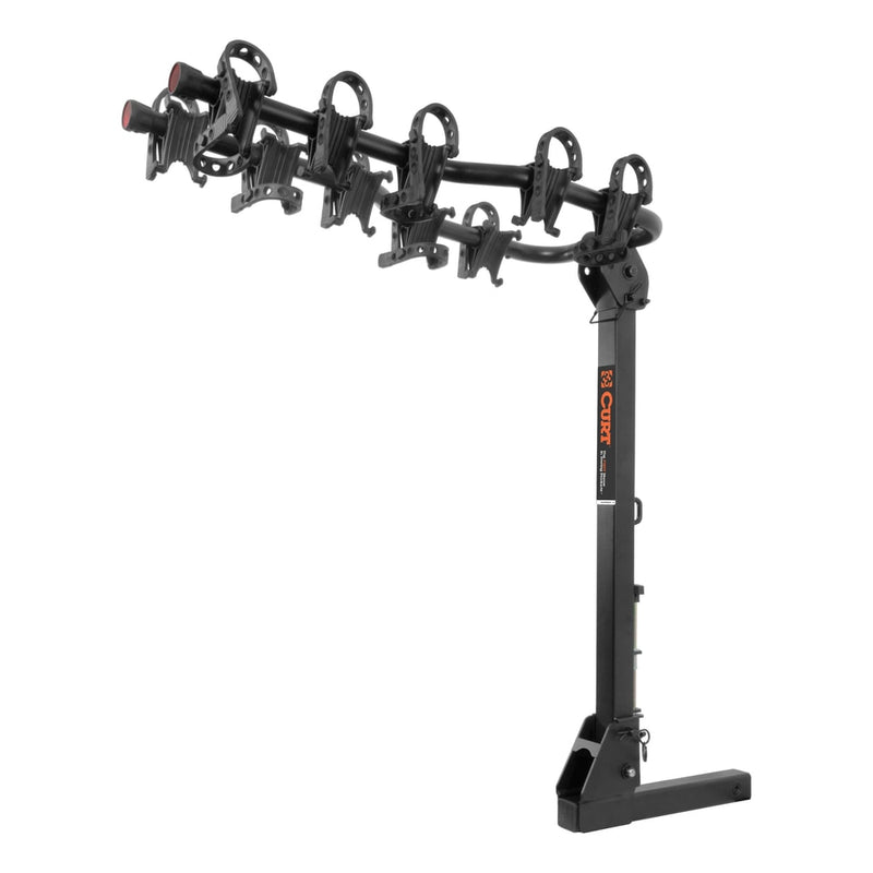 CURT 18065 Premium 5-Bike Two Arm Hitch Mount Bike Rack, Fits 2-in Receiver, Black X9