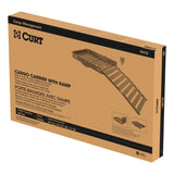 CURT 18112 Aluminum Hitch Mount Basket-Style Cargo Carrier with Ramp, Fits 2-in Receivers, 50 x 30-in