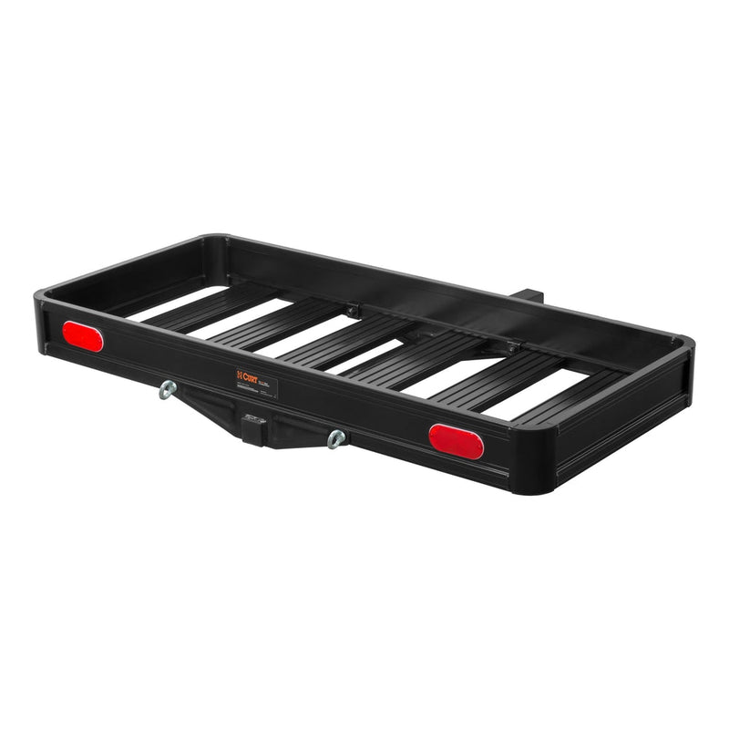 CURT 18113 Aluminum Hitch Mount Basket-Style Cargo Carrier, Fits 2-in Receivers, 49 x 22-in R5