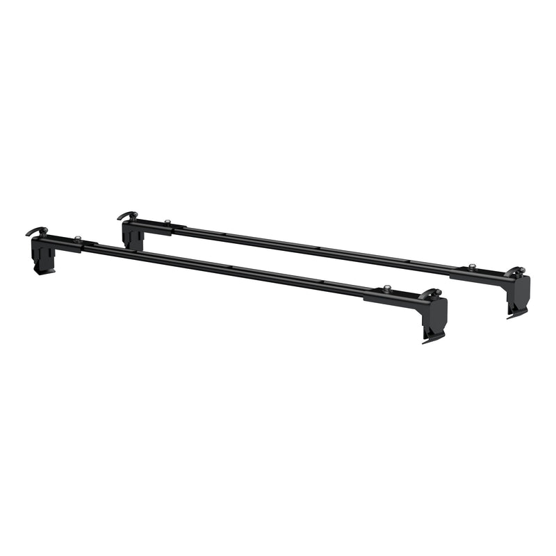 CURT 18122 Quick-Release Roof Rack Crossbars, Black Steel, Select Jeep Wrangler JK C1