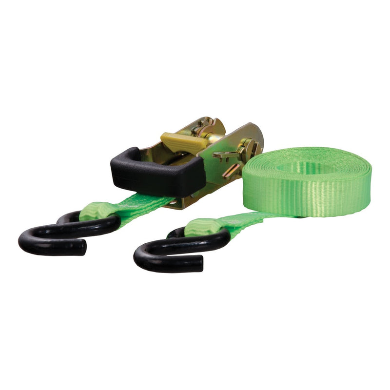 CURT 83027 16-ft Lime Green Cargo Strap with S-Hooks (1,100-lb) W2
