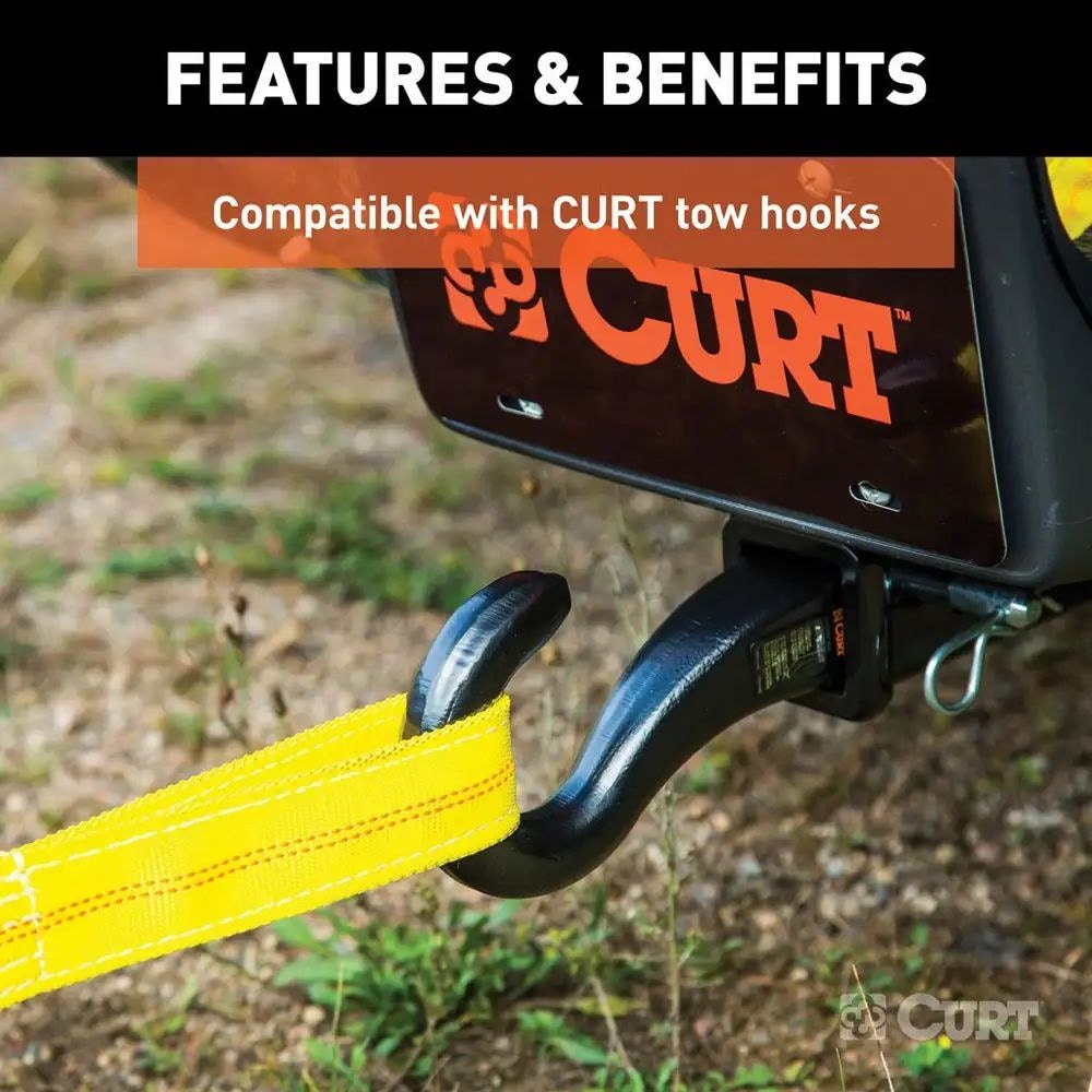 CURT 83066 2-in x 30-ft Tow Strap (9,000-lb, GVW)