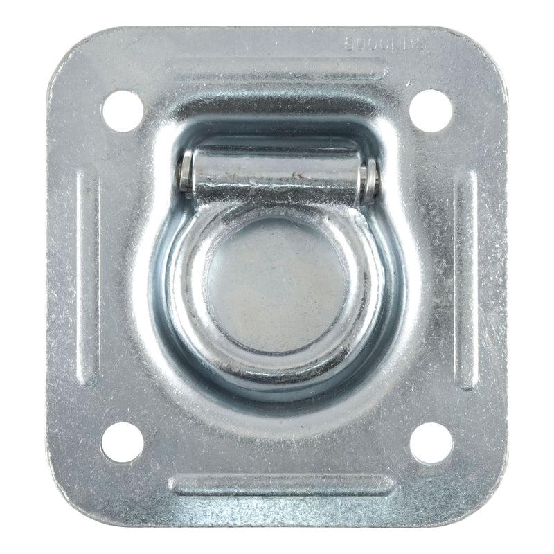CURT 83600 1-1/2-in x 1-1/2-in Recessed Tie-Down Ring (5000-lb, Clear Zinc) S7