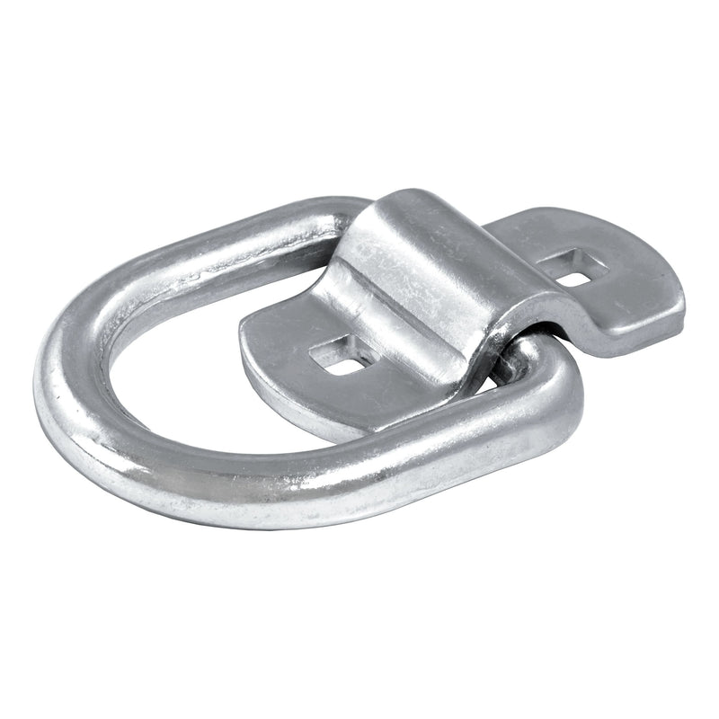 CURT 83742 3-in x 3-in Surface-Mounted Tie-Down D-Ring (3600-lb, Clear Zinc) E3