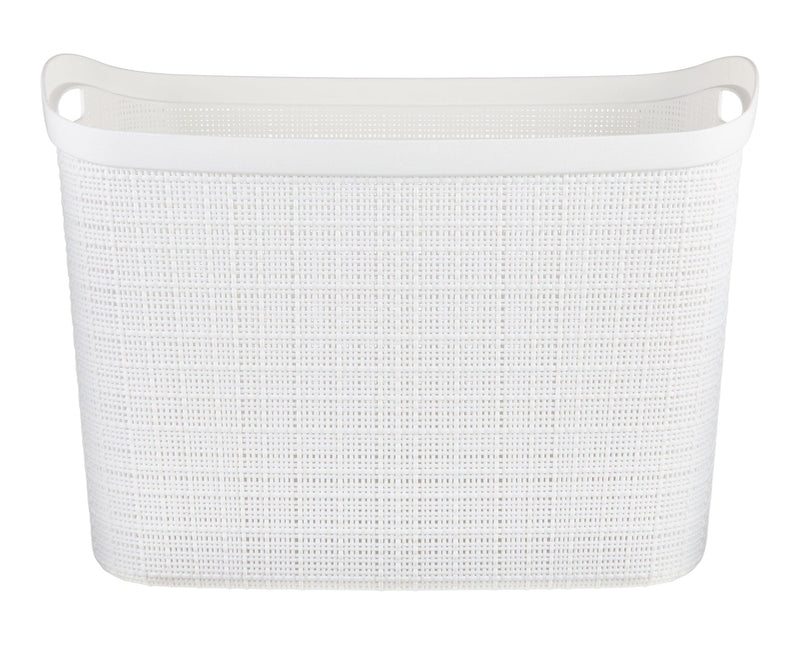 Curver Extra Large Jute Weave Storage Basket, White R2