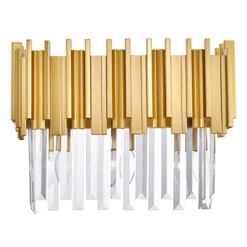 CWI Lighting Deco 3-Light Medallion Gold Vanity Light O4
