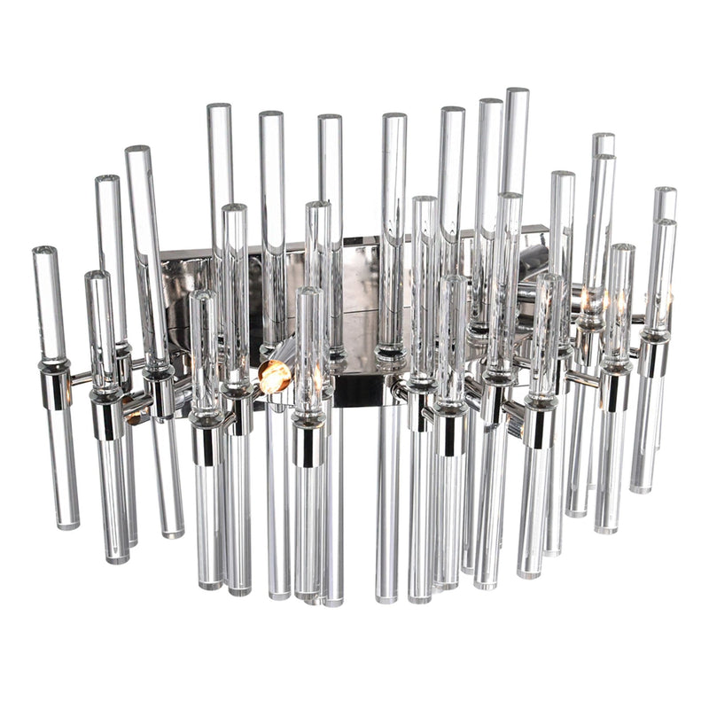 CWI Lighting Miroir 4-Light Nickel Vanity Light O6
